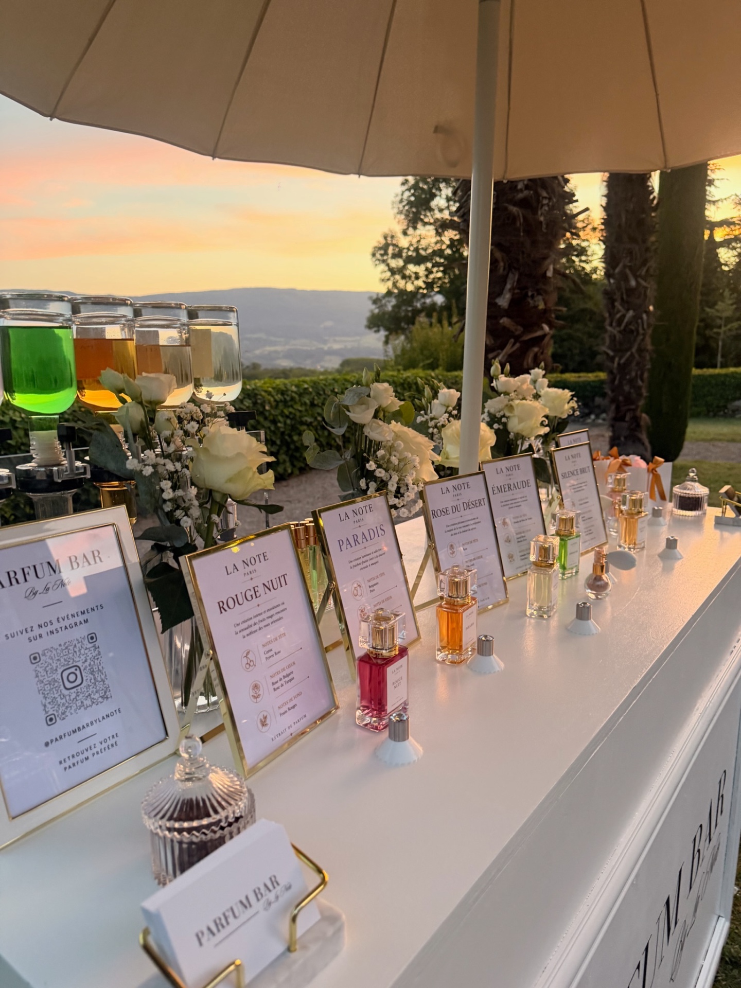 Bar à parfum LA NOTE pour mariages et événements en Haute-Savoie